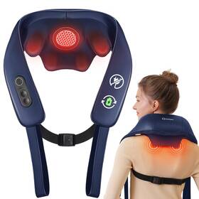 Knqze 683404493663 Neck And Shoulder Massager With Heat Cordless Back For Pai