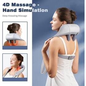 Knqze 744110717235 Neck Massager With Heat Cordless Deep Tissue 4d Expert Kneading Massage Shiatsu