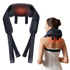 Knqze 785366492606 Neck Massager With Heat Deep Tissue 4d Expert Kneading Shiatsu Nec