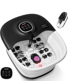 Mzd-02f Knqze Black White Corded Electric Collapsible Foot Spa Massager Tested