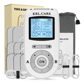 Kres100b Krl.care Dual Channel Tens Ems Unit 40 Intensities For Gradual Pain Relief Therapy 24