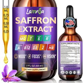 Lamfqa 610371589600 Saffron Extract For Anxiety Relief Calm Mood Support 88.5mg Supple