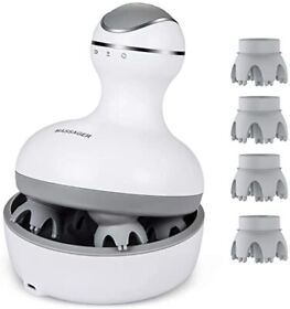 Latme Electric Scalp Massager 4 Replacement Heads Portable Stress Release Muscle