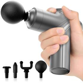 518x-2-silver Leercon Massage Gun Deep Tissue Portable Percussion Massager For Athletes