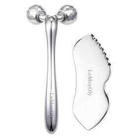Lmg002 Lemeeoly Stainless Steel Gua Sha Facial Tools Metal Guasha Tool For Face Neck Detailer