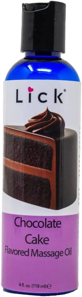 Lick 445049747739 Chocolate Cake Decadence Flavored Massage Oil Edible Luxurious Body
