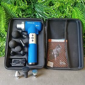 Life Pro Sonic Lx Handheld Percussion Massage Gun Massager And Case Blue