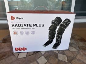 Lifepro Fitness 598481847761 Radiate Plus Leg Massager Heat Compression Calf Foot Recovery
