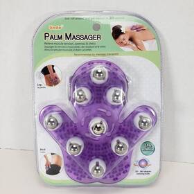 Lindo 608707374969 Palm Stress Relieving Massager 360 Rotating Balls Spa Leg Back - Purple