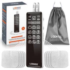 Lk113 Lookee 4-channel Tens Unit Muscle Stimulator For Pain Relief Therapy - Premiu