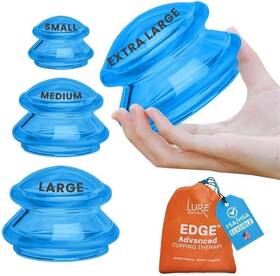 B00p6uygou Lure Essentials Silicone Cupping Therapy Set - Pro Massage Cups Myofascial Release Cellulite
