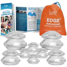 Edge-8v-c Lure Essentials Edge Silicone Cupping Set Kit For Massage Therapy Long Lasting Cups