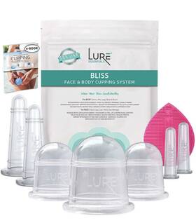 Ltw003 Lure Home Spa 634397678537 Bliss Face And Body Cupping Set Cellulite Pain Fine Lines Wrinkles Lift Define