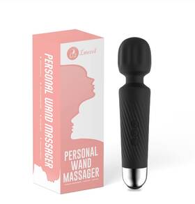 7008 Lurecot Personal Massager Advanced Body Soft Silicone Massage Wand Black Jet