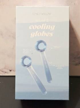 Lw-2196 Luxe & Willow Glacier Set Of 2 Cryo Cooling Globes Blue Facial Massage New In Box