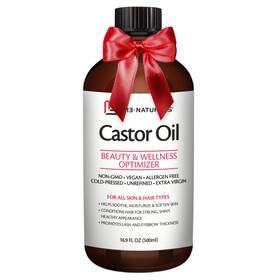 M3 Naturals 850021371678 100% Pure Castor Oil 500ml - Hexane Free Cold Pressed In Glass Bot