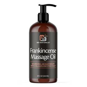 M3 Naturals 850070087155 Frankincense Essential Massage Oil For Scars Stretch 8 Fl Oz Pack Of 1