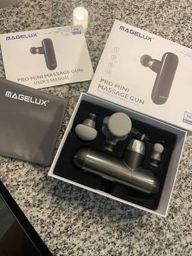 Magelux 654538593321 Mini Massage Gun Deep Tissue Muscle Massager - Black