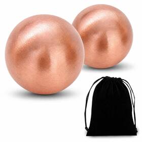 Magenergy 725388457221 2 Pcs Copper Baoding Balls Traditional Chinese Massage For Hand Therap