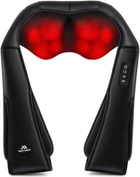 M-blt-09 Magic Makers Christmas Neck Massager For Pain Relief Deep Tissue With Heat - Shiatsu Back And
