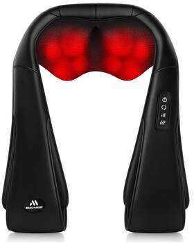 Magicmakers 716597237155 Electric Shiatsu Neck Massager With Heat - Pain Relief For Back Shoulders F