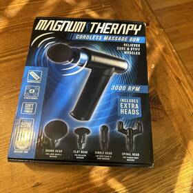 Magnum 794080227890 Therapy Cordless Massage Gun 3000 Rpm Relieves Sore Muscles New Open Box