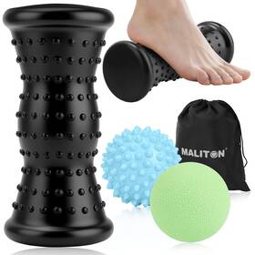 Mb-b001 Maliton Massage Ball And Foot Roller 3in1 Set With Spiky Lacrosse