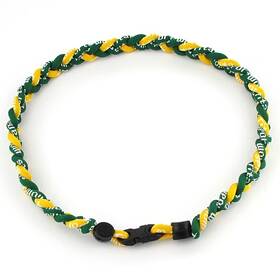 Nbv0mn92156-yg3am-a Mapofbeauty 18 Inch Fashion Three Braided Rope Sport Style Tornado Necklace Green