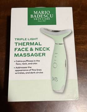 1050003 Mario Badescu Triple Light Thermal Face And Neck Massager Green