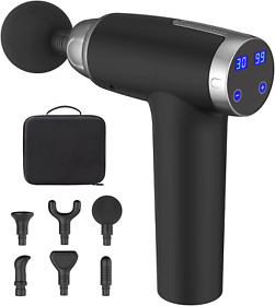 Massage Gun Deep Tissue Percussion Muscle With 30 Speeds And 6 Heads