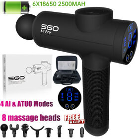 Mg0002 Massage Gun Percussion Massager Manual And Ai Speed Deep Tissue Muscle Vibrating