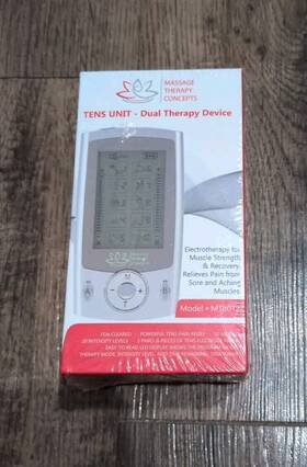 Massage Therapy Concepts 653801490107 Mini Tens Unit - Muscle Stimulator 2 Channels 10 Modes 20 Levels Sealed