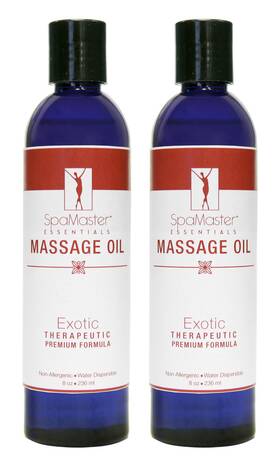 Master Massage 655544305793 Spamaster Essentials Exotic Oil 8 Oz Bottles 2 Count