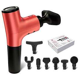 Master Massage 841930147768 Nova Gun With 7 Head Attachment Gift Box Red Device