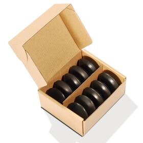 Master Massage 841930148109 10 Piece Malteser Contour Shape Black Basalt Hot Stone Rock Tool Pack