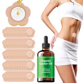 Mcarthur 800710236570 50pcs Castor Oil Belly Button Patch With Organic Cold-pressed - Di
