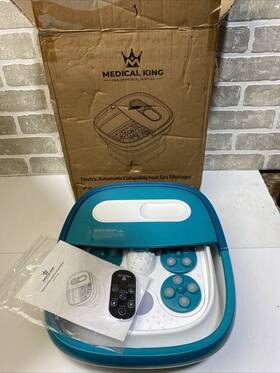 Medical King 810147432097 Foot Spa With Heat And Massage Electric Rotary Includes A Remote Cont