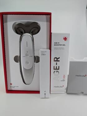 Medicube 809517414063 Age-r Derma Ems Shot Device Face Massager With Stand And Booster Gel