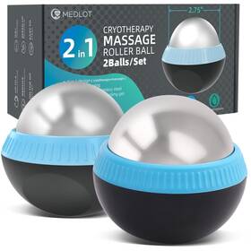 12w-3214-p Medlot Cold Massage Roller Ball Set Of 2 Cryosphere Ice Therapy For Body Musc