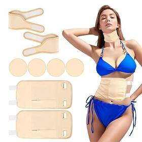 Yxb-cp-01 Mefenti Castor Oil Pack Wrap 8 Pcs Reusable Organic For Neck Chest Waist Back Knee F