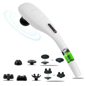 Megawise 734257028707 Cordless Handheld Back Massager With Rechargeable 3200mah Battery 5 Speed And