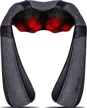 Mirakel 445044485452 Neck Massager With Heat Shiatsu Shoulder Electric Kneading