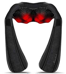Mirakel 780057479843 Shiatsu Deluxe Neck And Shoulder Massager With Heat Black