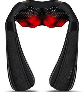 B08bnl9hxf Mirakel Shiatsu Neck Shoulder Back Massager With Heat - Electric Deep Tissue Kneading