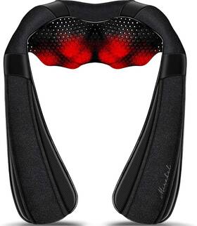 Mess-z11 Mirakel Shiatsu Neck And Shoulder Back Massager With Heat Electric Deep Tissue Kneadin