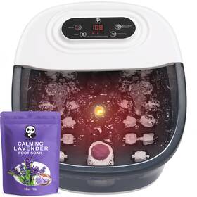 Miwhale Foot Spa 754552506380 Bath Massager With Heat Bubbles And Vibration Massage Jets 16 Oz