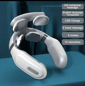 Jt-008 Mkz Neck/shoulder Massager With Heat Usb Charged Pain Relief Multi Settings