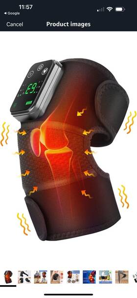 Hc-008 Moajaza Heated Knee Massager Brace Wrap Wireless Vibration