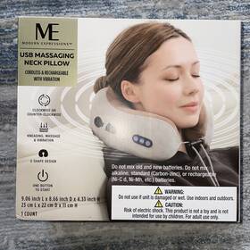 Modern Expressions 195602126811 Me Usb Massaging Neck Pillow Cordless And Rechargeable Vibrate