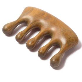 Moreinday 648722825237 Wood Massager Comb For Hair Growth And 3.7x2.1x0.7 Inch Brown